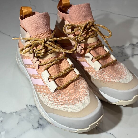 Adidas Terrex Free Hiker 2.0 GORE-TEX Women’s Hiking Shoes – Wonder Beige / Pink - Picture 3 of 7